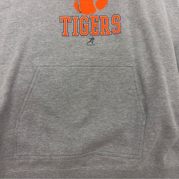 Clemson Tigers Hoodie Reebok XL Gray Pullover Sweatshirt NCAA - Picture 2 of 4
